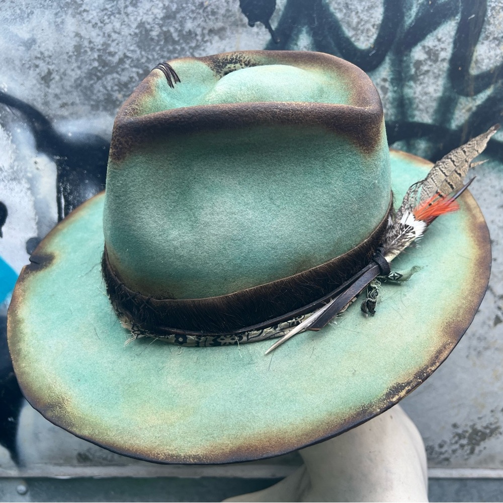 SOLD PENNY LANE Custom Festival Hat Tall Fedora Size Medium